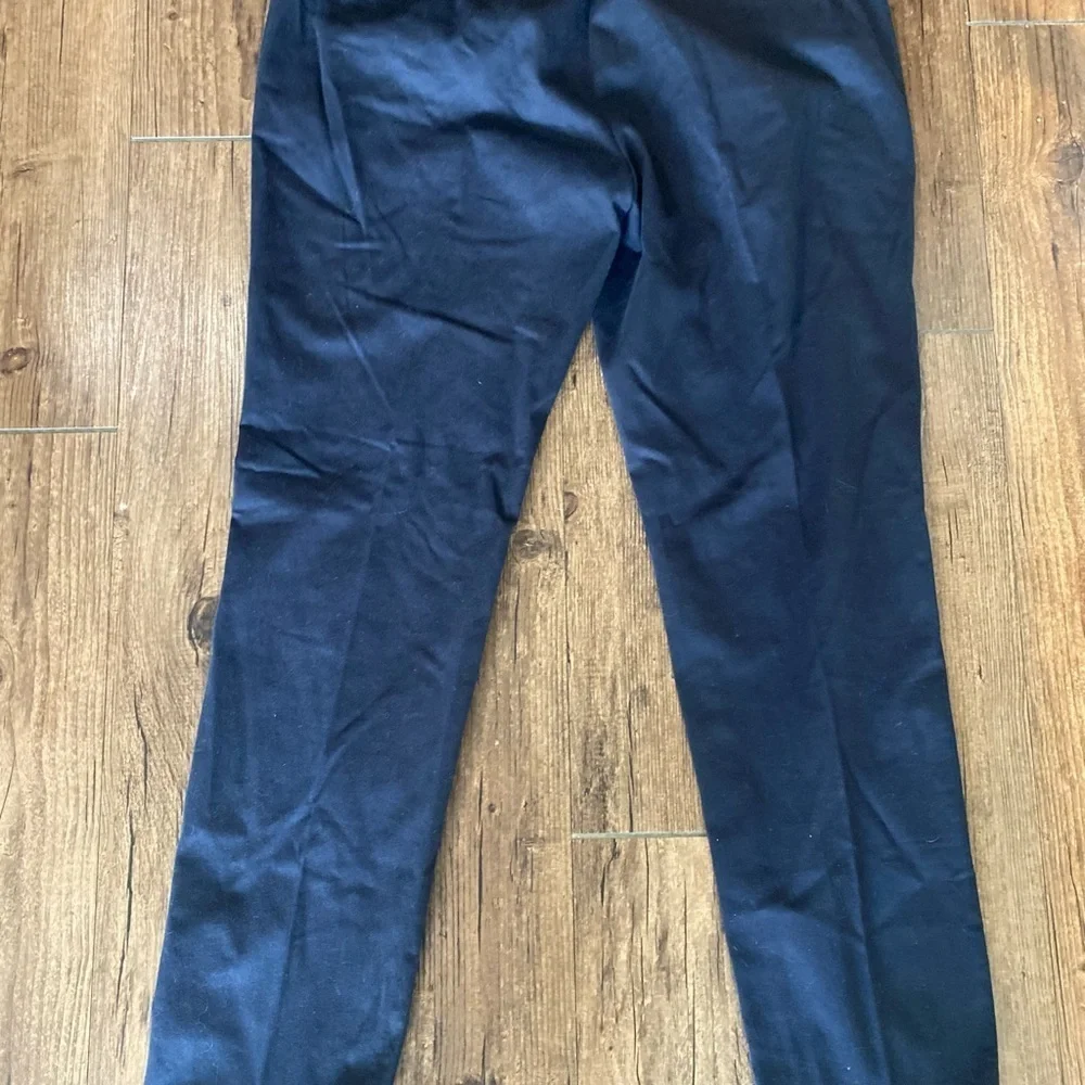 Michael Kors Navy Trousers with Gold Button 8